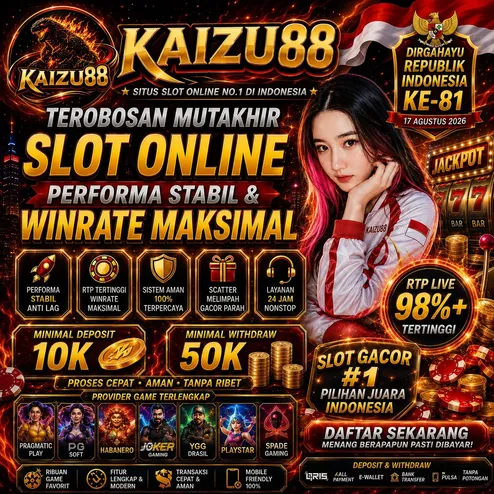 Banner promosi Slot Gacor Merdeka di KAIZU88